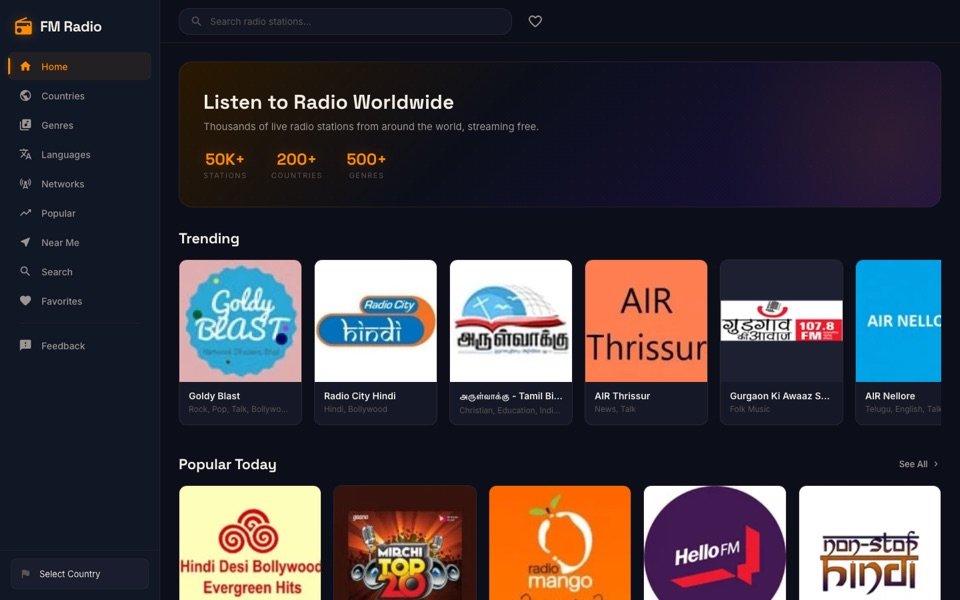 FM Radio World homepage
